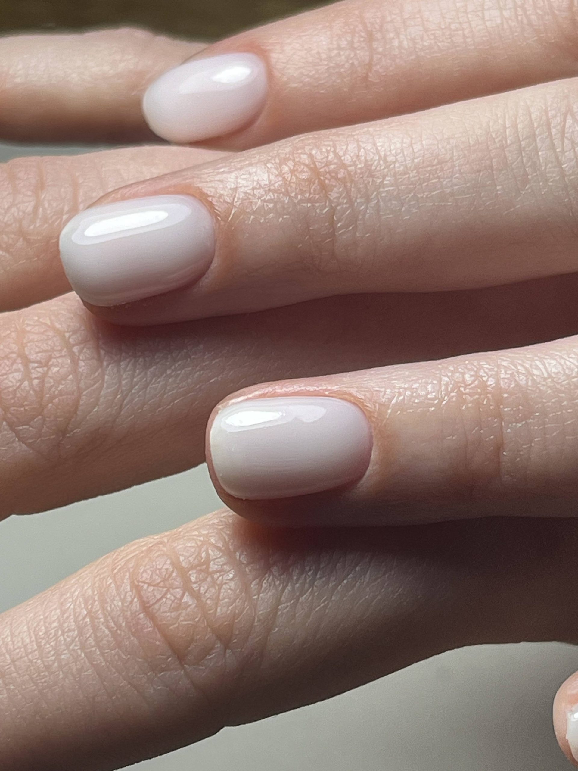 Soft white mani